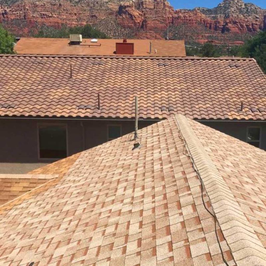 An example of a Shingle Roofing job in Sedona AZ