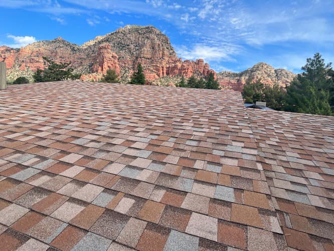 Example of a shingle roof in Sedona - showcasing roofing materials suitable for Sedona's climate