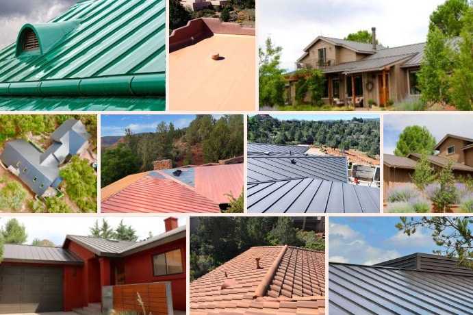 An example of the types of roofs and roofing materials available for Cottonwood, Arizona homeowners and businesses