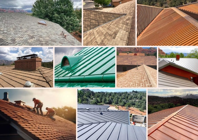 An example of the types of roofs and roofing materials available for Camp Verde homeowners and businesses